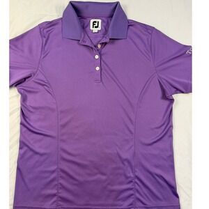 FootJoy FJ Womens Golf Polo Shirt Purple TCORS Embroidered Size L‎